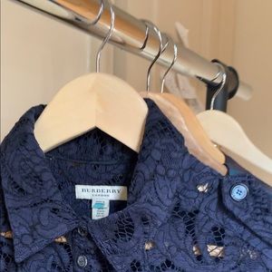 ⚡️Burberry London Navy Blue Mesh Jacket 💎